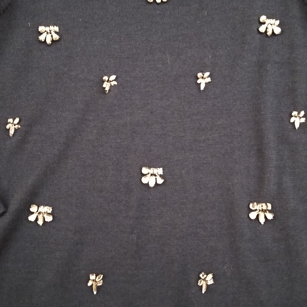 Ann Taylor Blue Jeweled Sweater - Picture 2 of 5